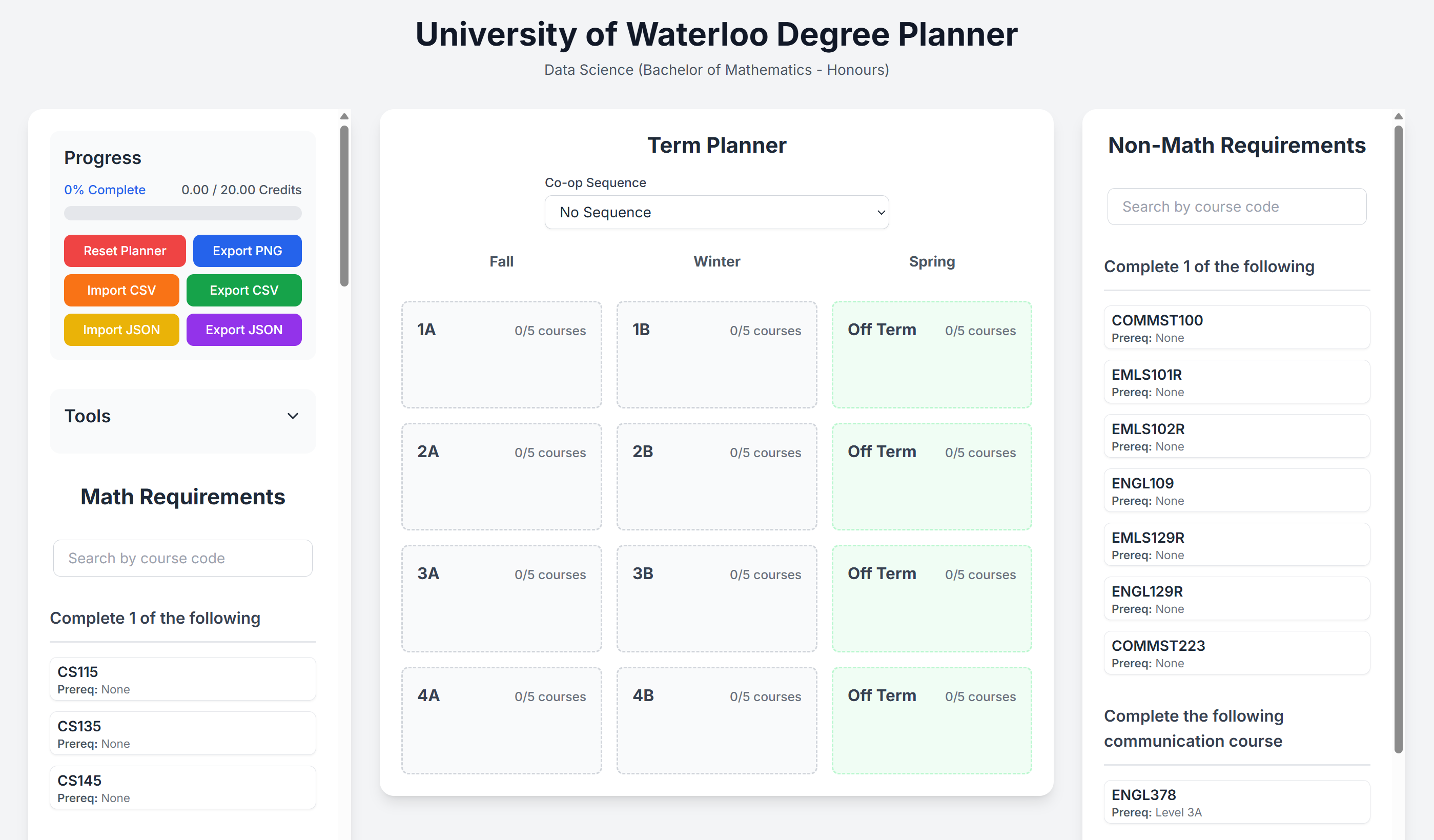 Degree Planner
